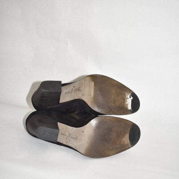 $500 PAUL GREEN Malibu Sliced Zip Bootie CLASSIC BLOCK NUBUCK BLACK 7.5 (TPO7) - Picture 8 of 9